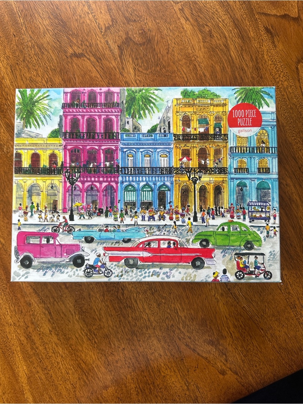 Michael Storrings Colorful Havana Street Puzzle - Pink, Yellow, Blue, Green, Red